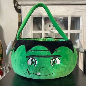 Frankenstein green candy bucket kids candy trick r treat bucket